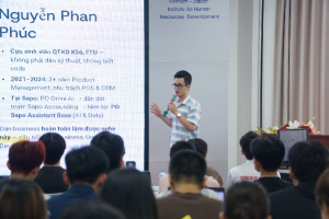 SINH VIÊN K64 CHUYÊN NGÀNH KINH DOANH SỐ TIẾP CẬN QUẢN TRỊ DỰ ÁN AGILE CÙNG PRODUCT OWNER TẠI SAPO
